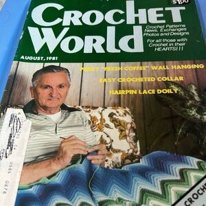 Vintage Crochet World Magazine August 1981
